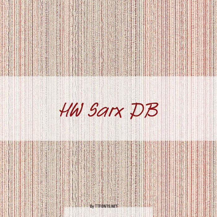 HW Sarx DB example